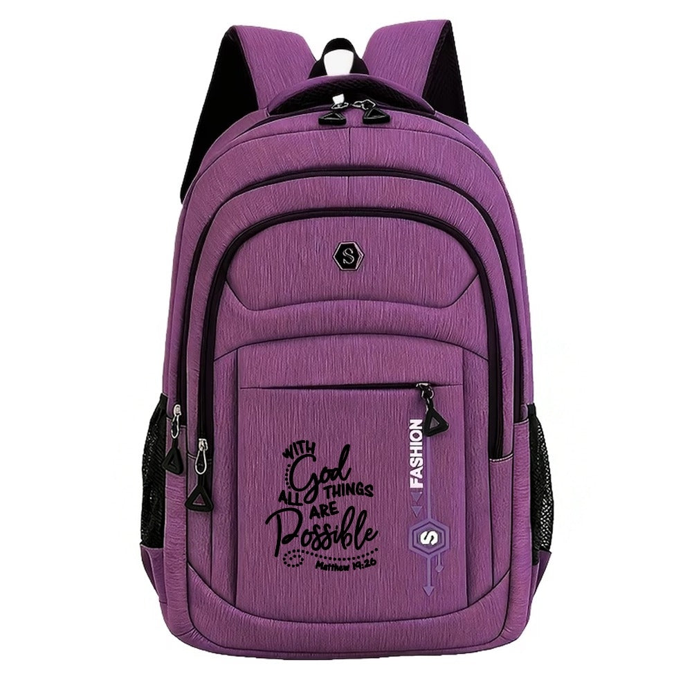 Faithful Traveler All Things Possible Backpack