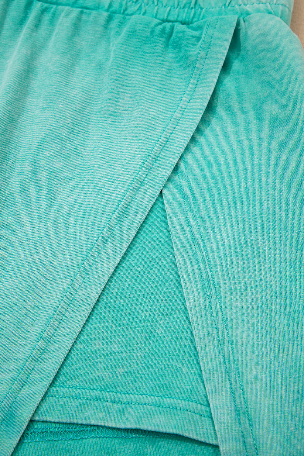 Mineral Wash Tank Top and Lined Split Skirt Set