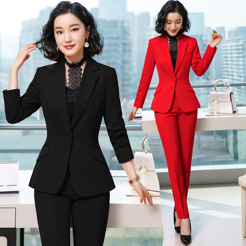 Fashionable Women's Workwear Set for Fall-Winter (2 Pieces)