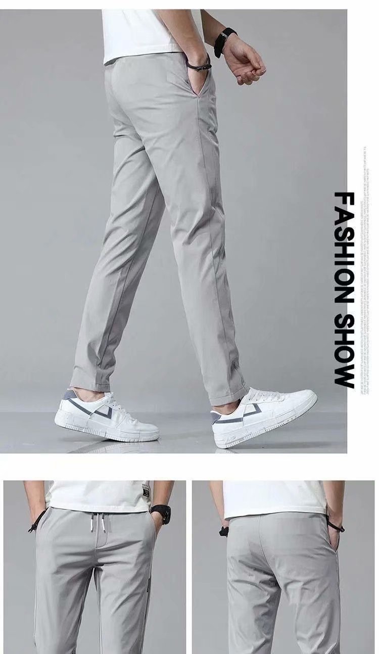 Men's Straight Leg Sweats - Lightweight, Casual, Korean-Inspired