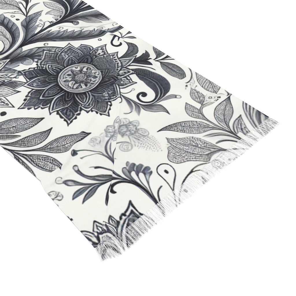 Elegant Floral Lightweight Scarf for Spring and Summer Fashion