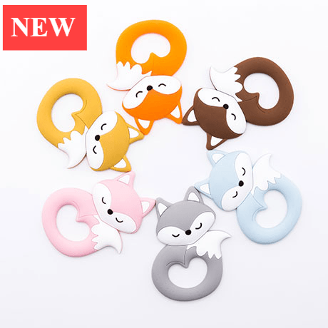 Animal Fox Silicone Teether Toy for Baby Teething