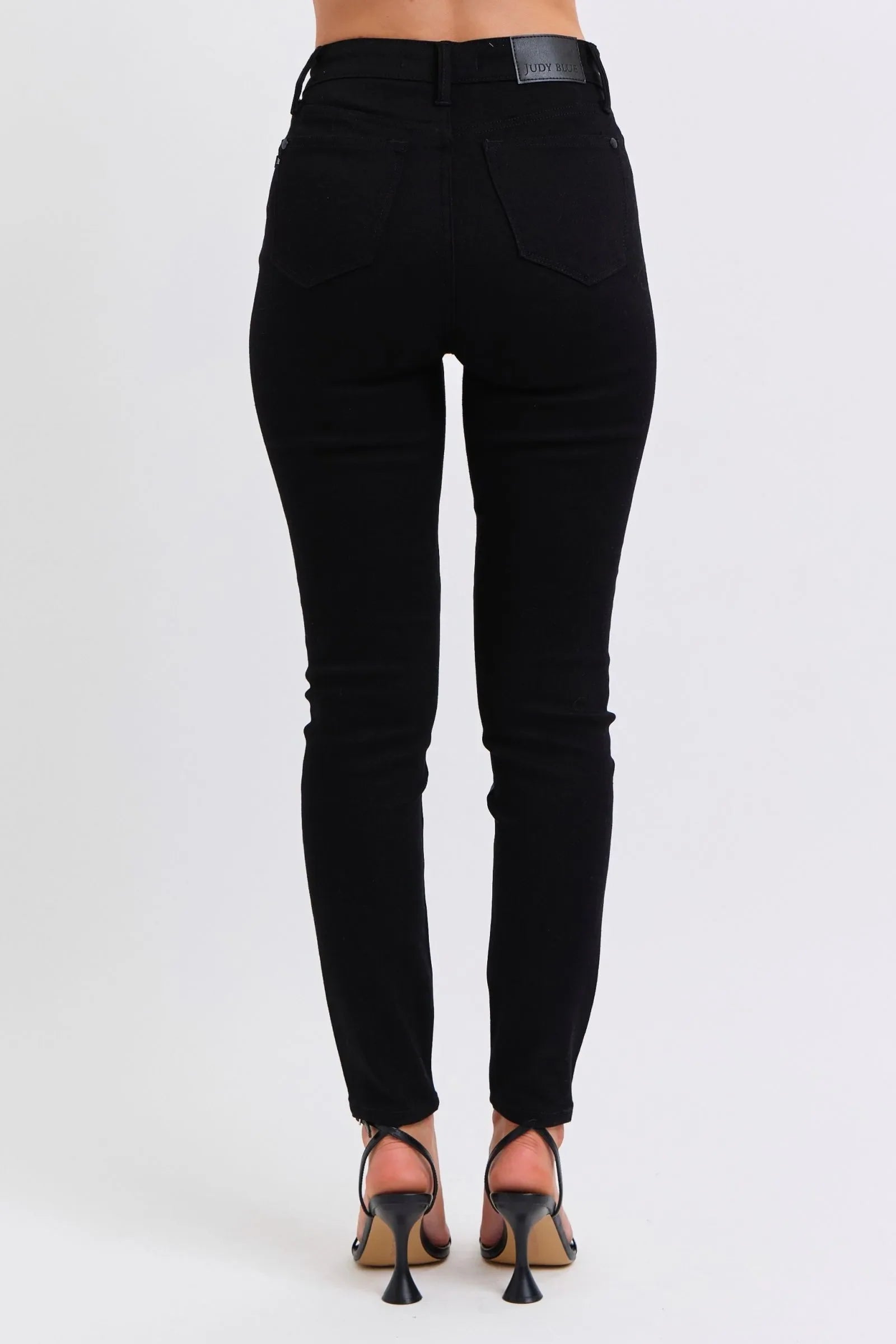 Judy Blue Plus Size HW Faux Leather Skinny Pants