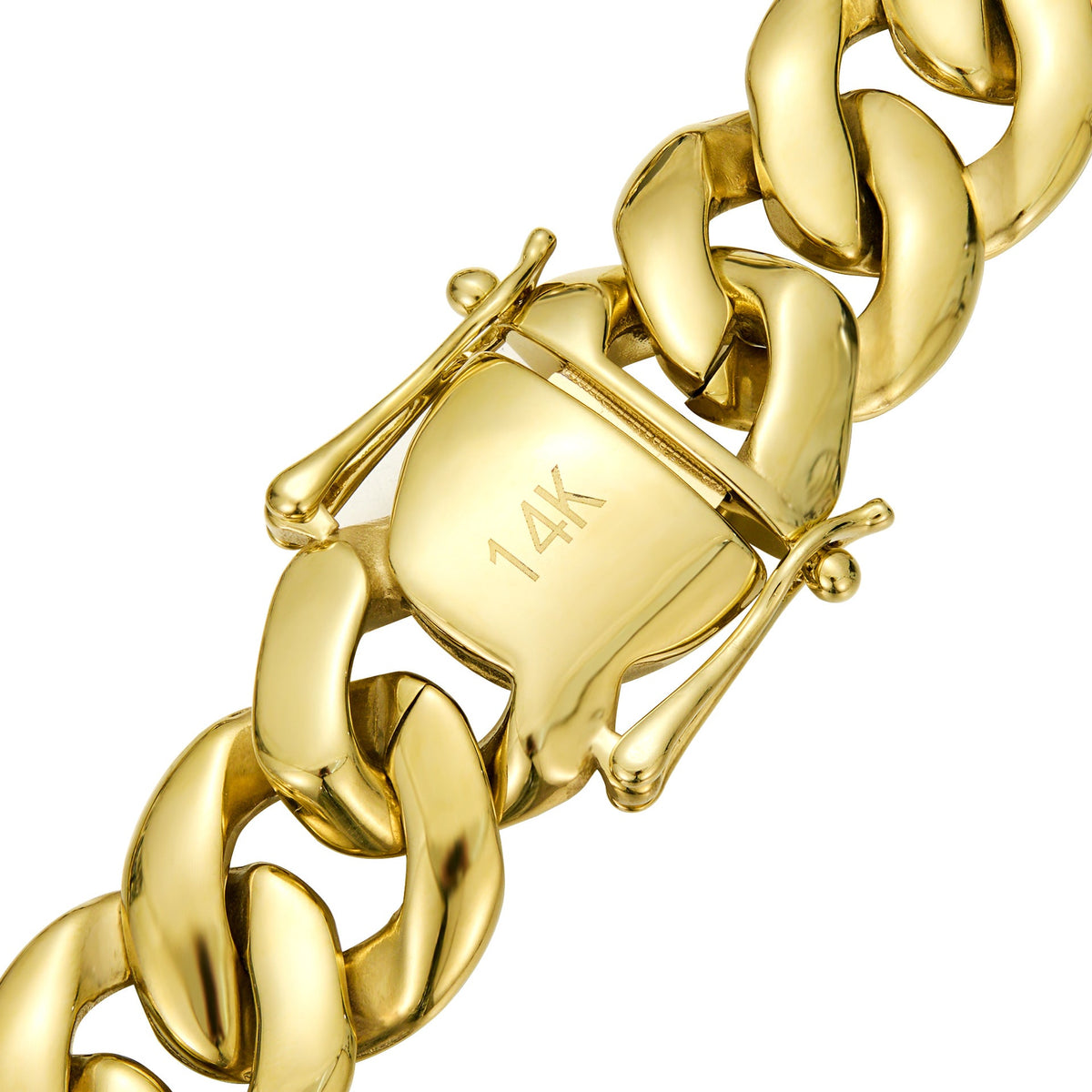 Men's Stainless Steel Gold-Plated Toggle Clasp Necklace