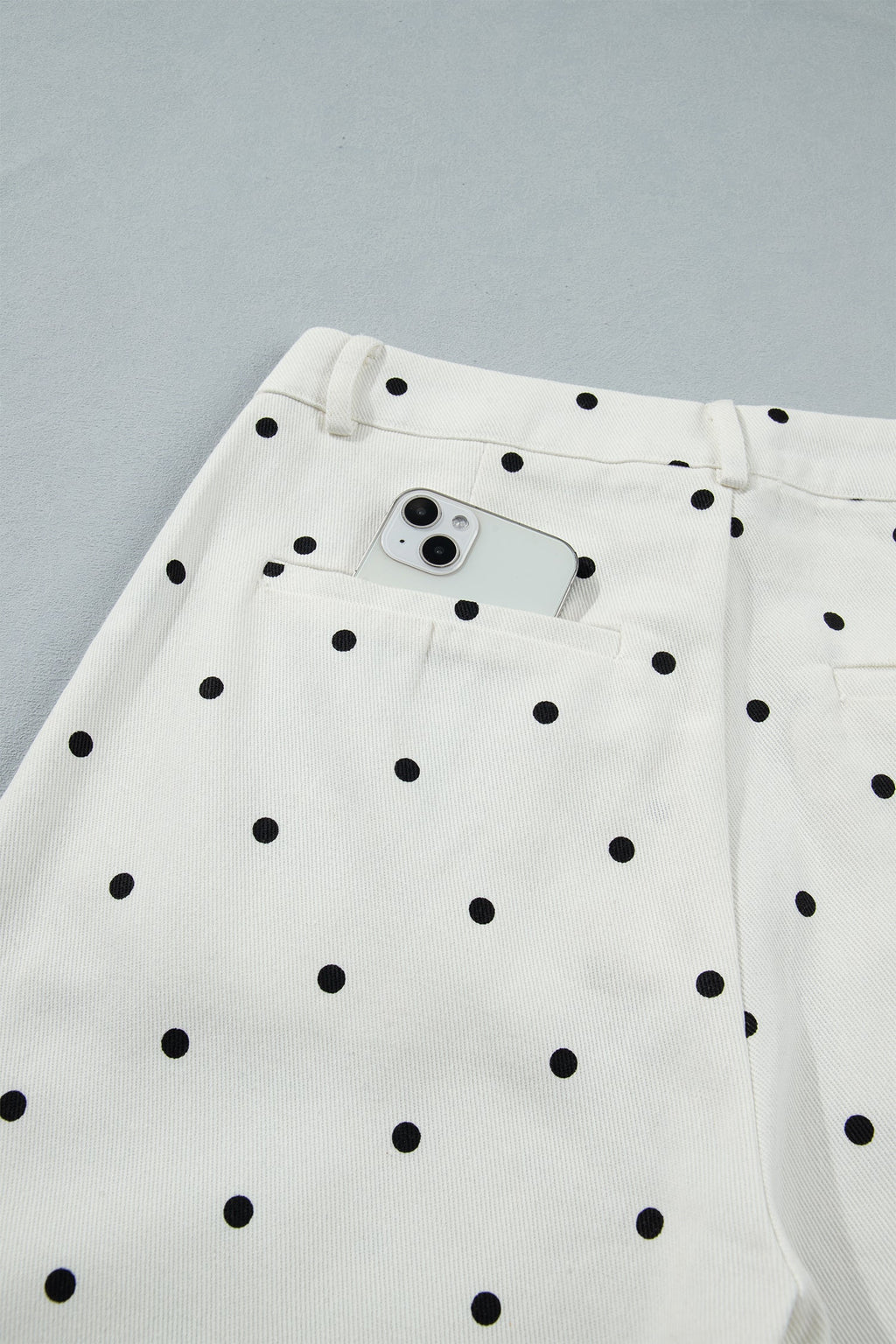 Whitley Patch Cotton Shift Pants in Black and White