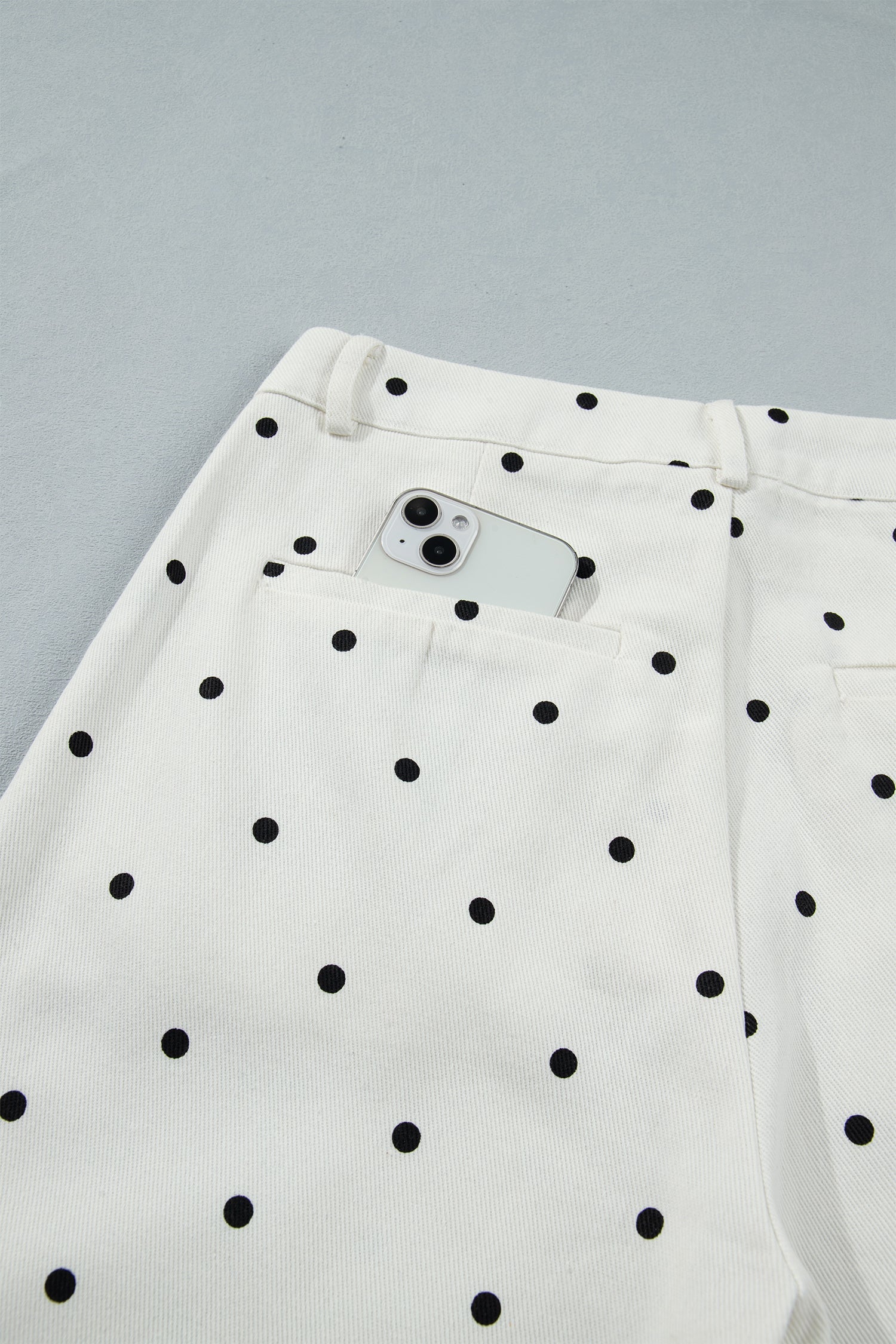 Whitley Patch Cotton Shift Pants in Black and White