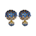 Silver Needle Dual-Wear Diamond Stud Earrings Front & Back Design