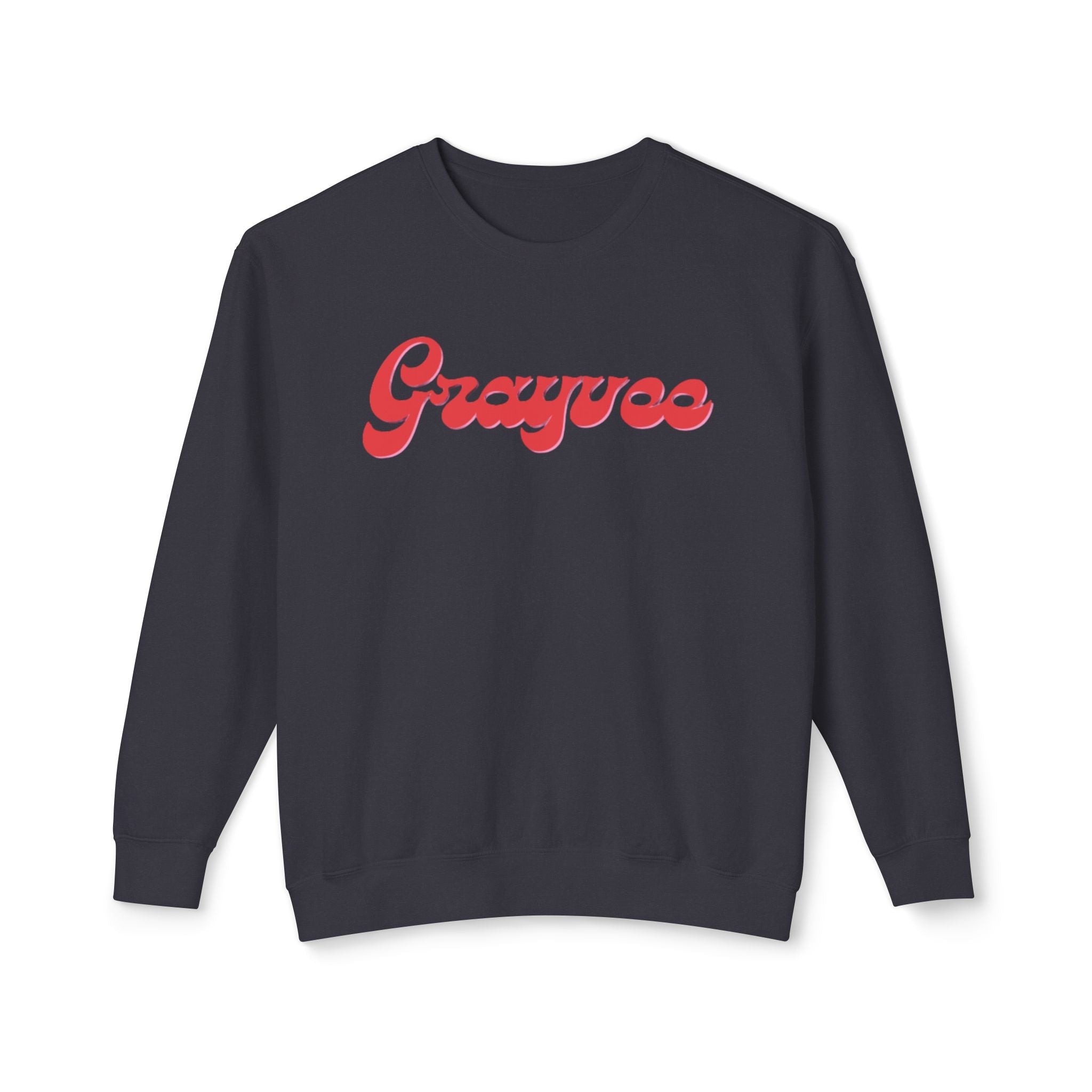 Unisex Lightweight Crewneck Sweatshirt in Charcoal and Cream
