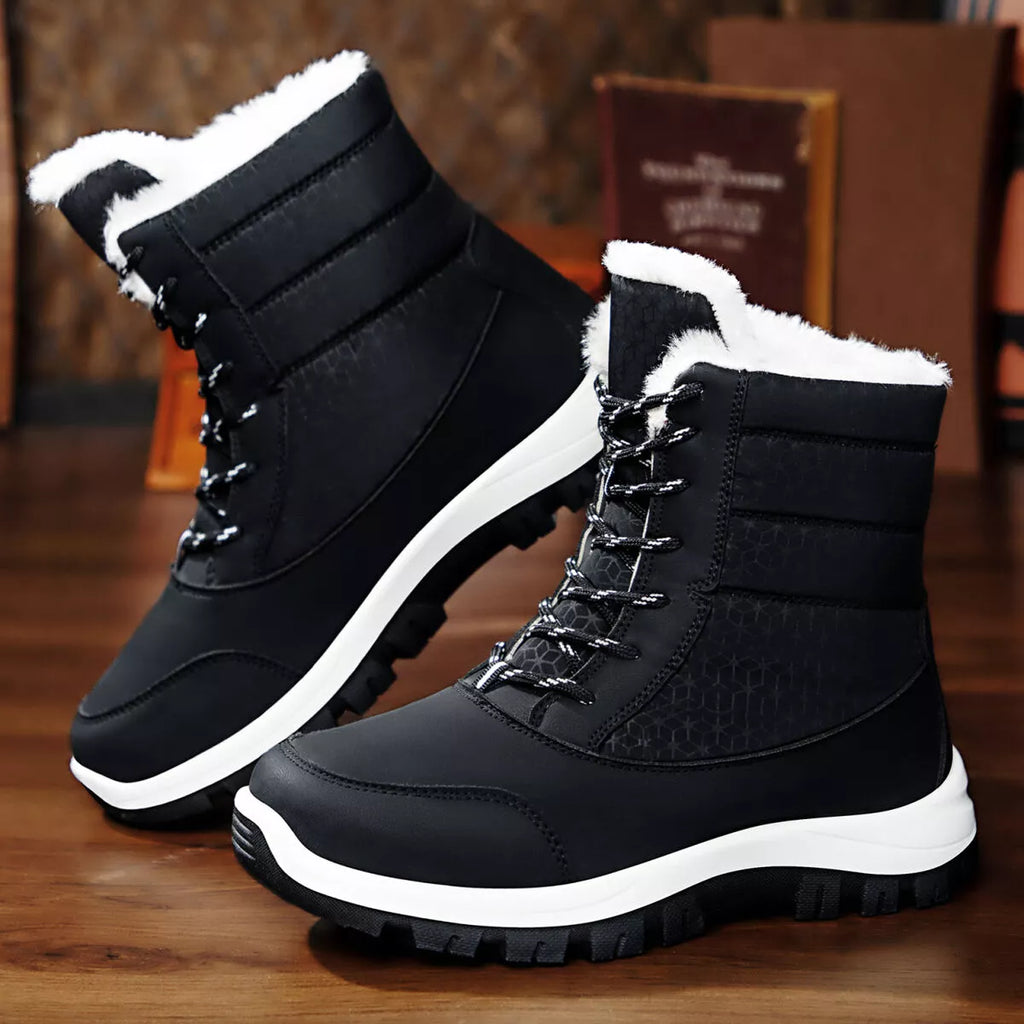 Winter Waterproof Snow Boots with Warm Fur Lining