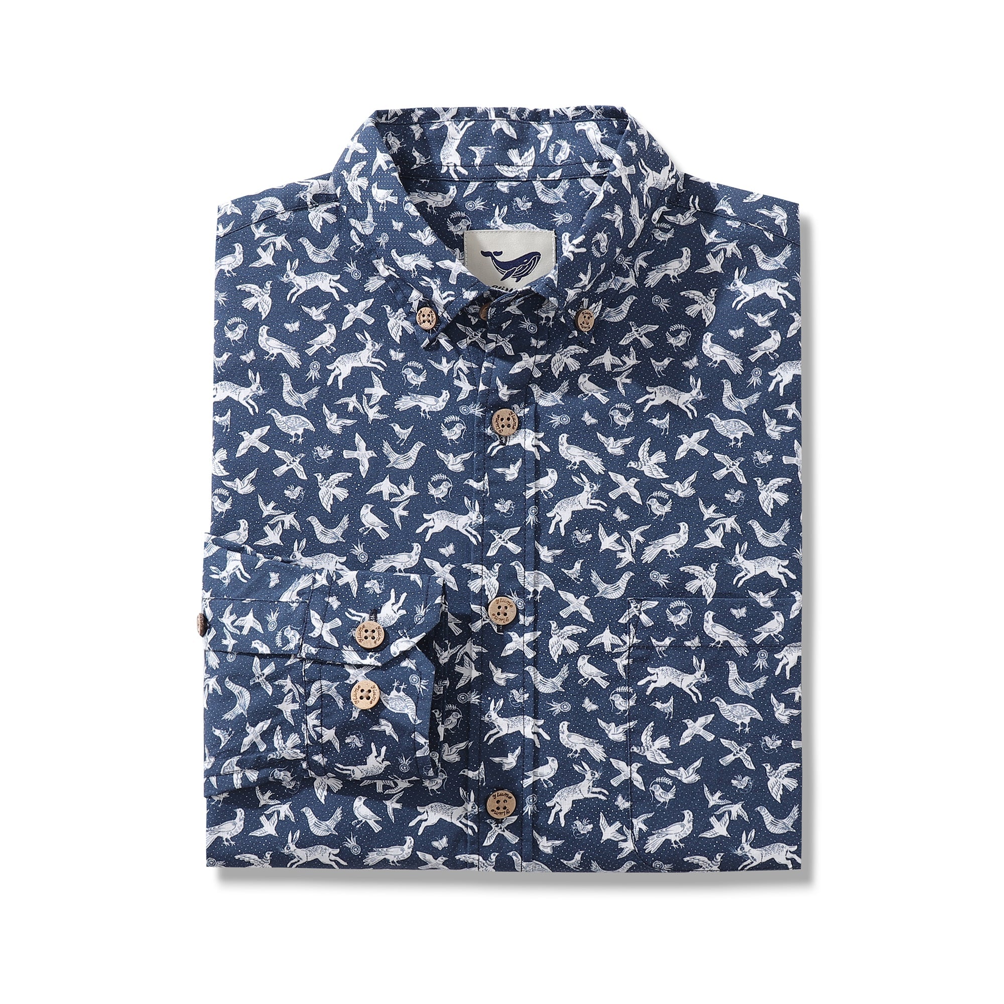 Men's Island Daydream Cotton Long Sleeve Hawaiian Aloha Shirt