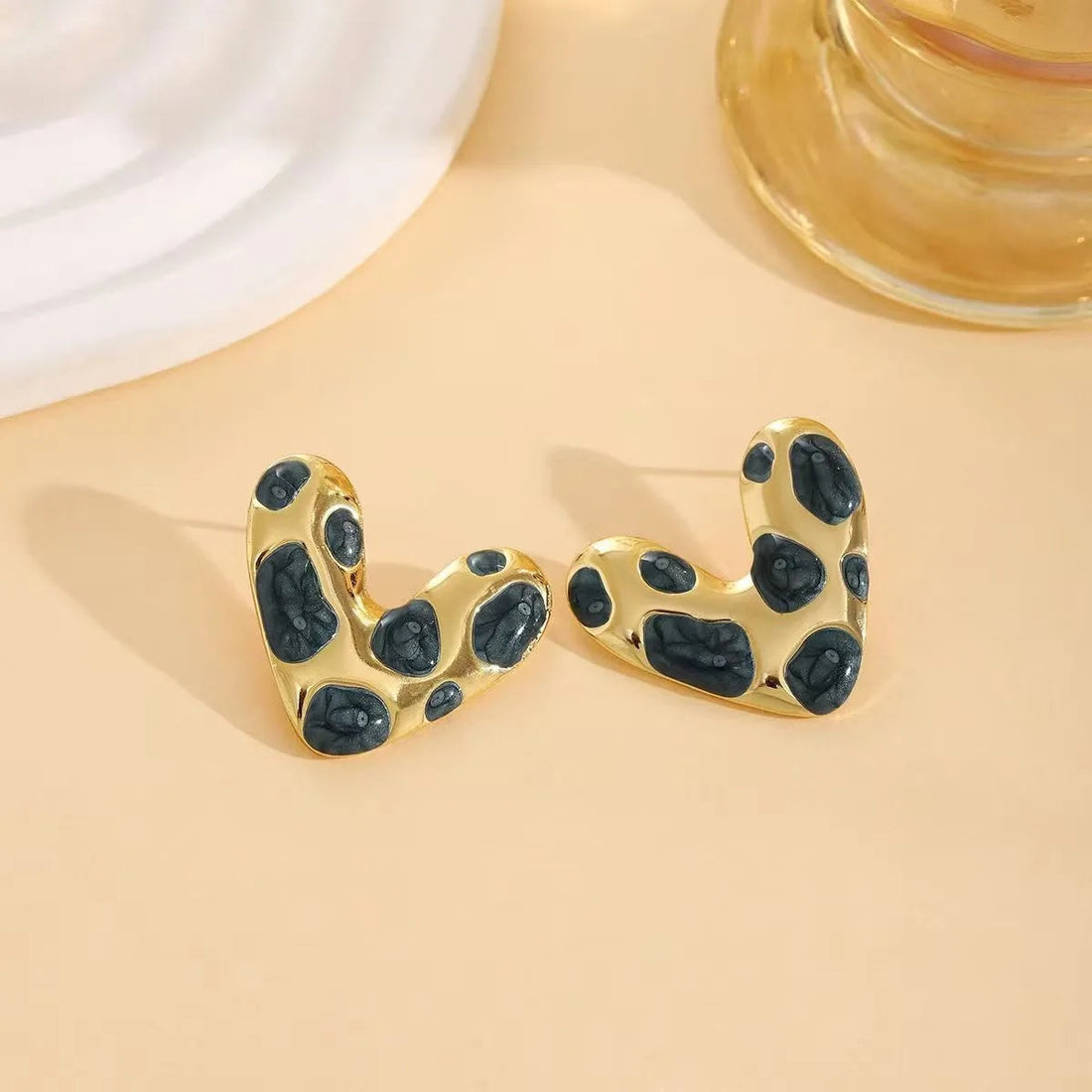 Minimalist Stainless Steel Oil-Dripping Earrings for Women