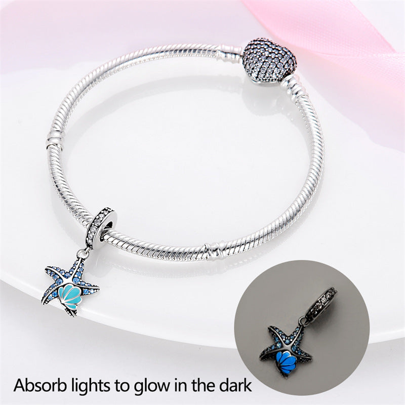 Marine-Style Conch Shell and Starfish Pendant Jewelry Collection