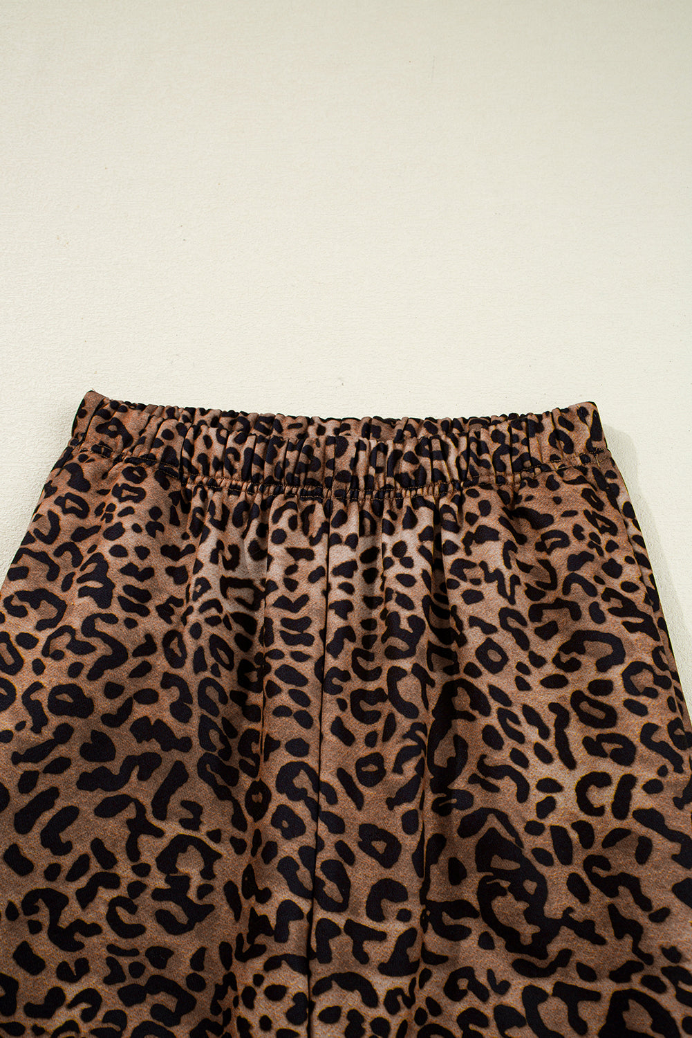 Leopard Bow Embroidered Top and Pants Set