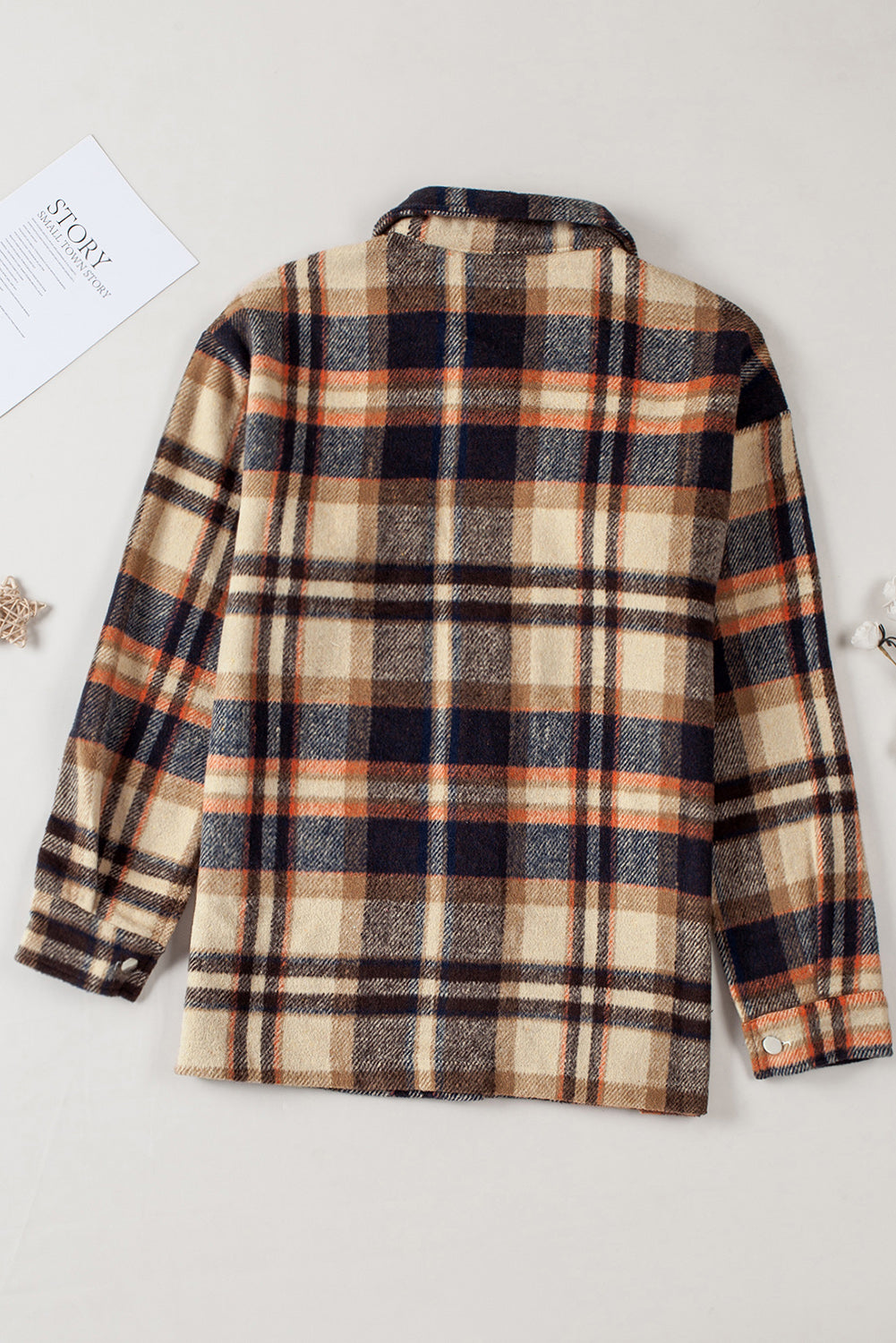 Brown Plaid Flannel Shacket | Button-Up Long Sleeve
