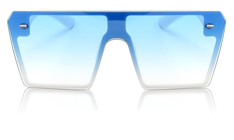 Oversized Square Gradient Sunglasses with UV400 Protection
