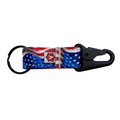 The Chauffeur American Flag Edition durable keychain clip featuring patriotic webbing and tactical hardware.