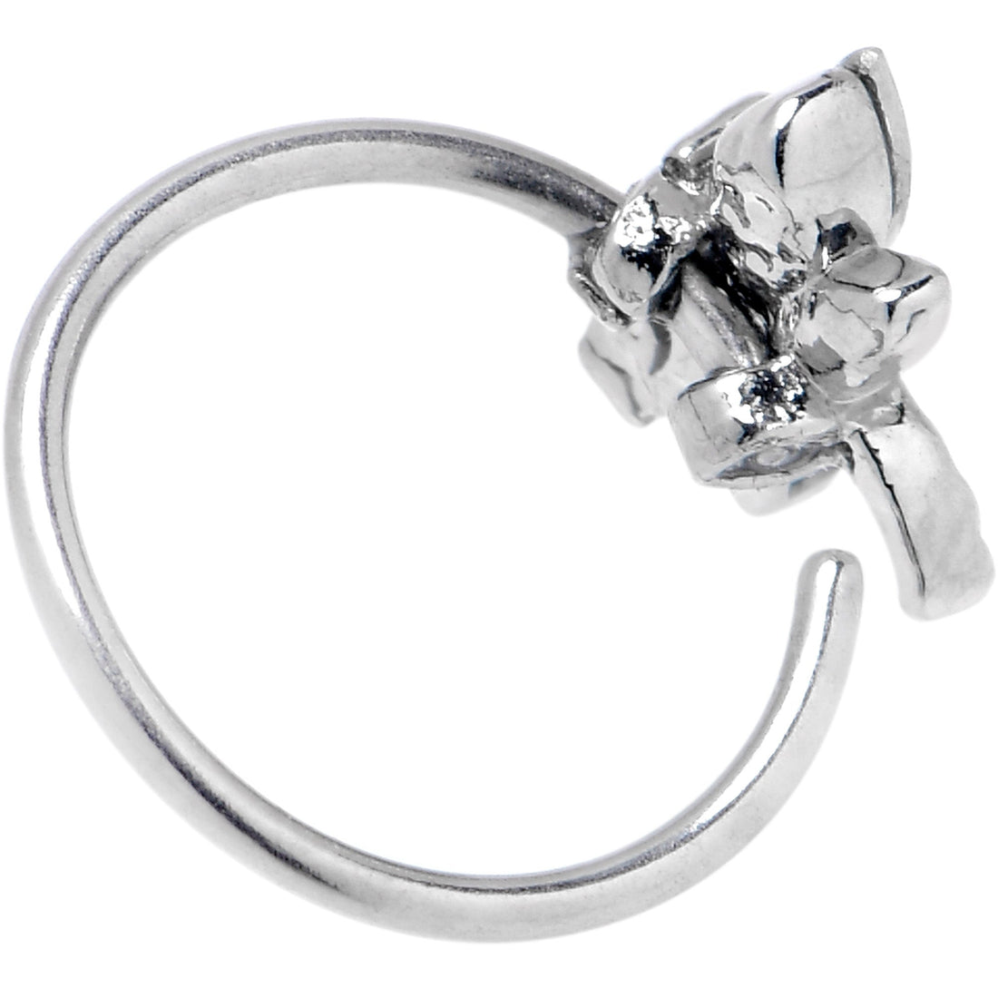 20G 5/16 Aurora CZ Gem Understated Dragonfly Nose Hoop