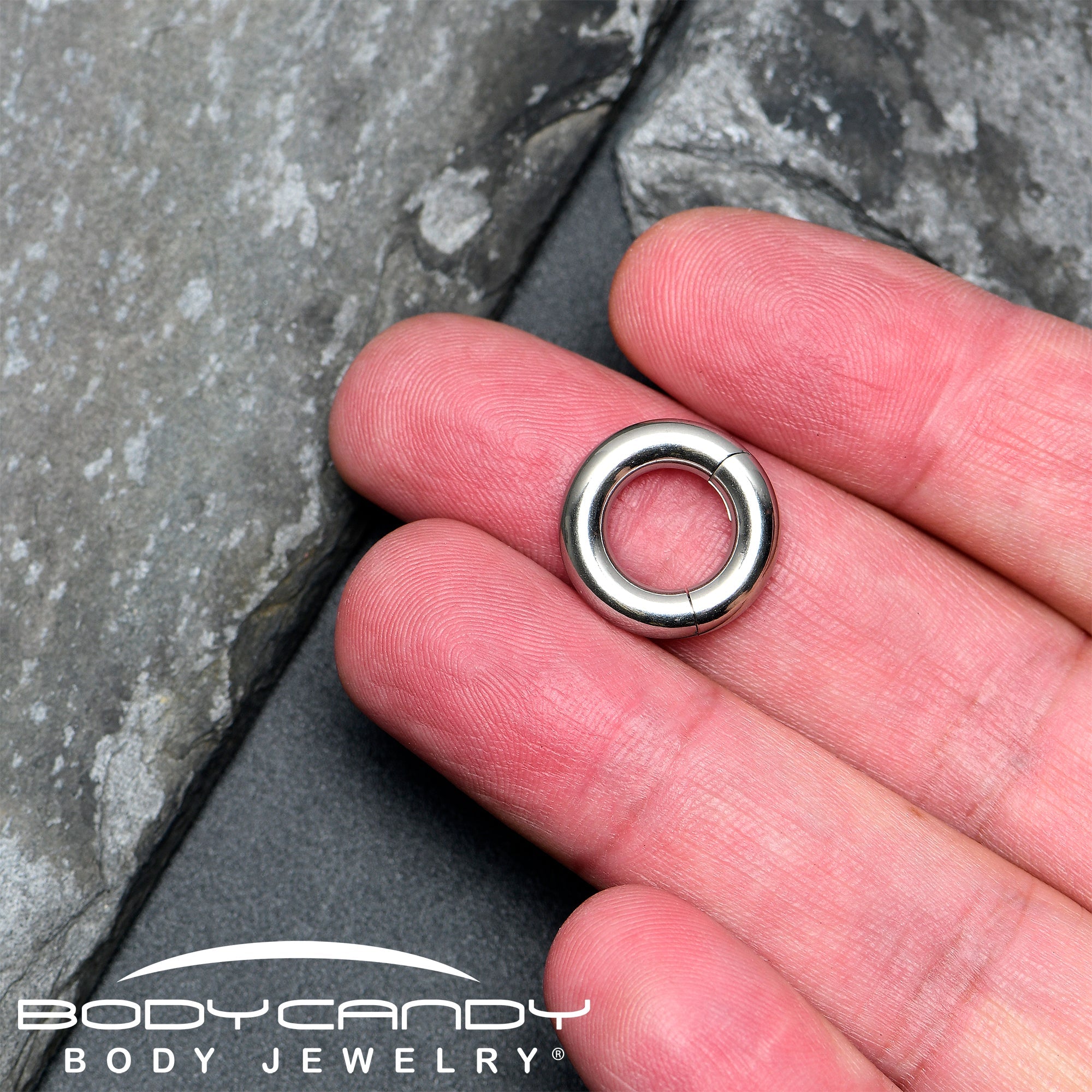 6G 3/8 316L Surgical Steel Precision Hinged Segment Hoop