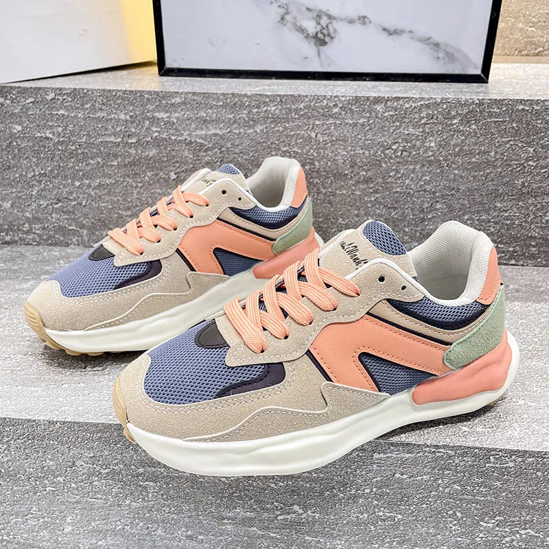Women's Multicolor Harajuku Style Lightweight Running Shoes - Image 2