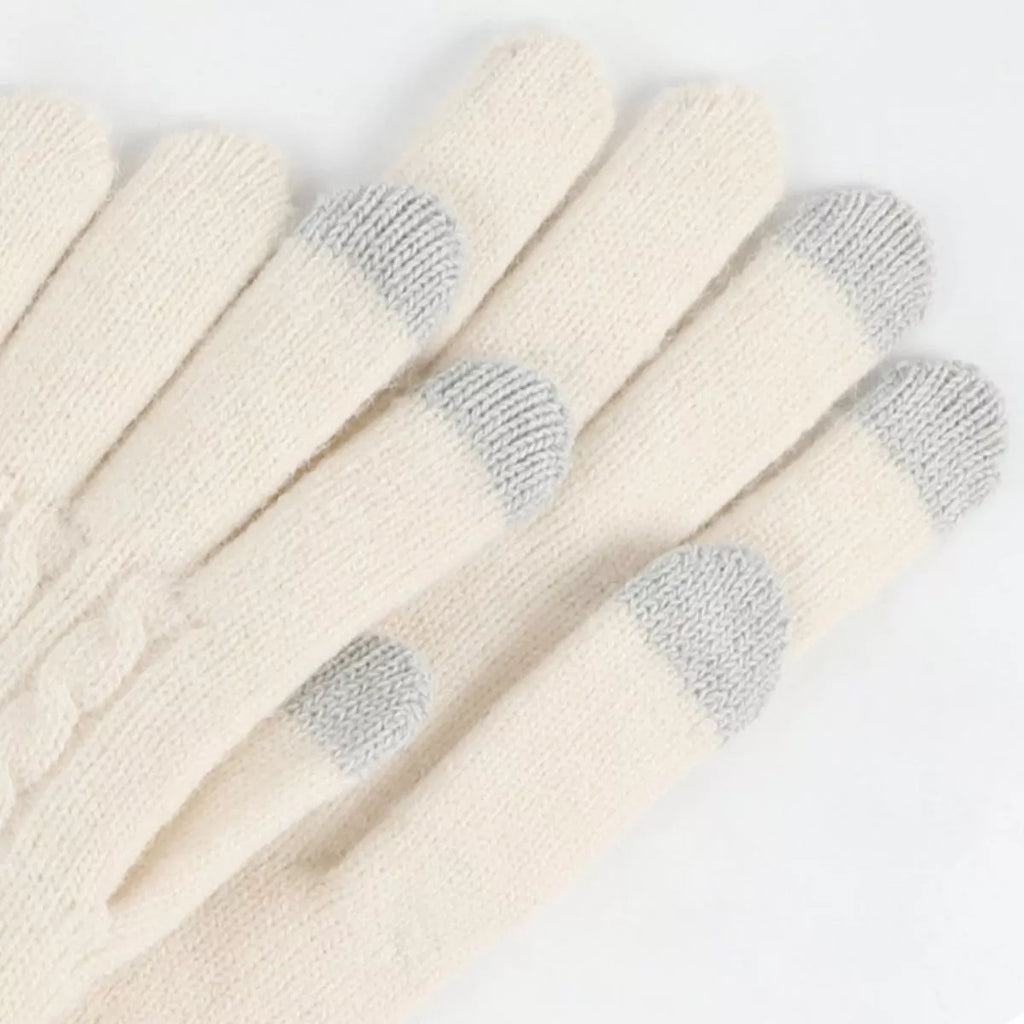 Cable Knit Touchscreen Gloves