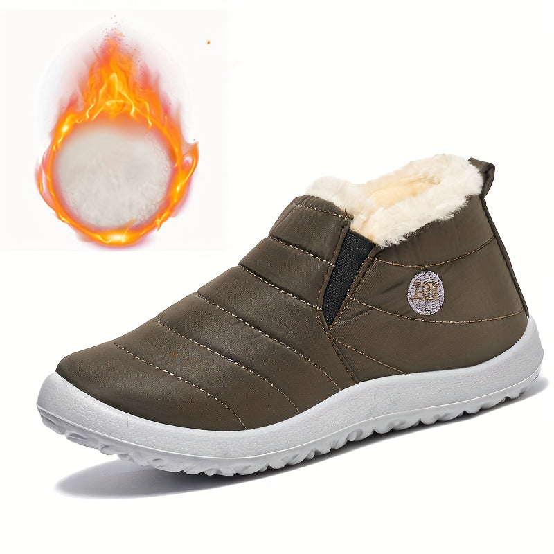 Women's Waterproof Plush Lined Ankle Boots for Winter Warmth - Image 15