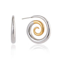 18K Gold-Plated Threaded Texture Earrings