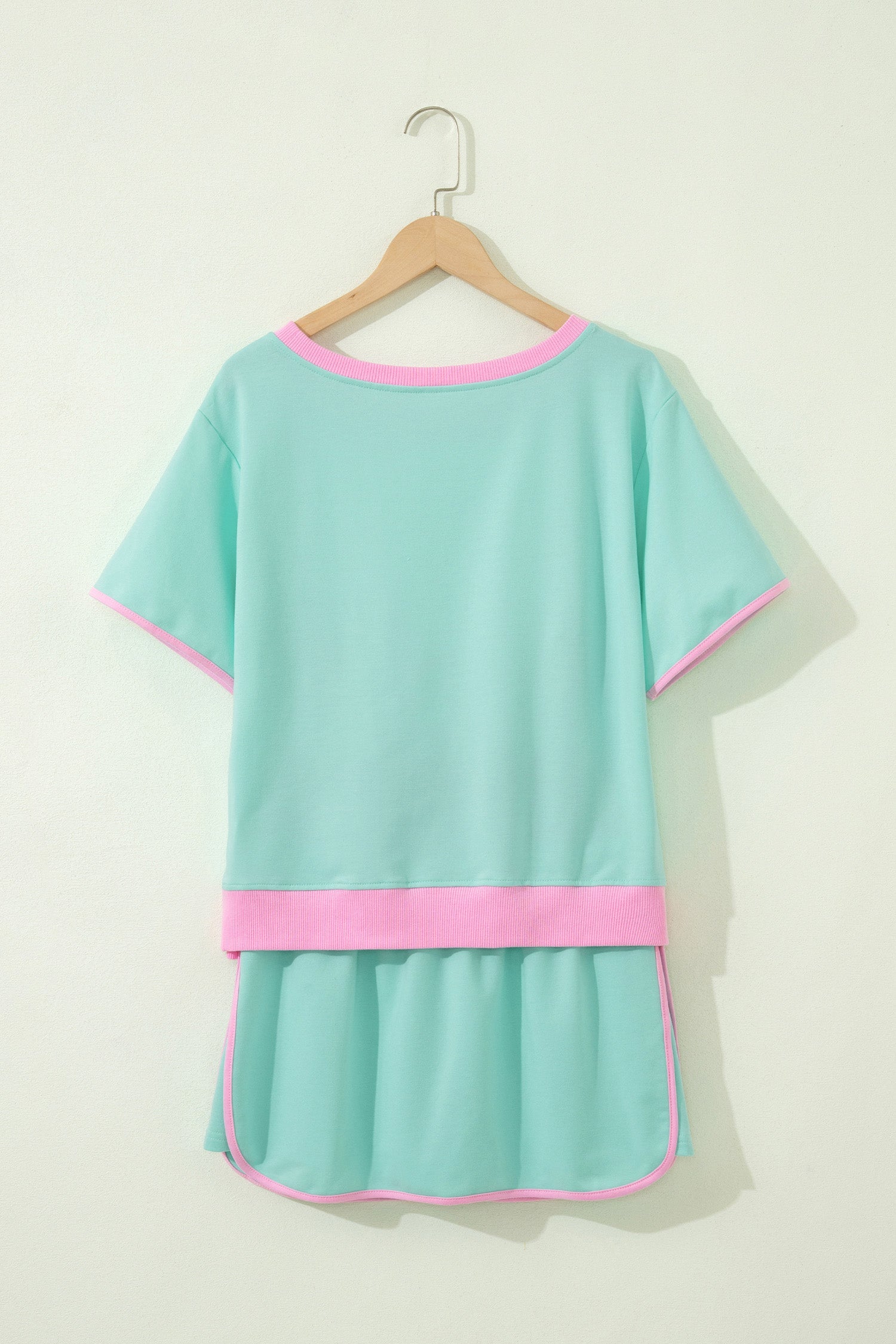 Hunter Drop Shoulder T-Shirt & Skort Set in Mint Green or Pink