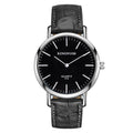 Stylish And Minimalist Two-hand Leather-strap Watch For Men And Women
