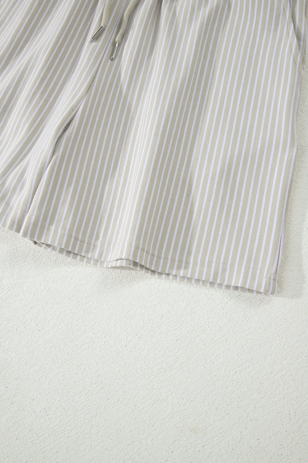 Aadhya Striped Dolman Sleeve Polo Shirt and Shorts Loungewear Set