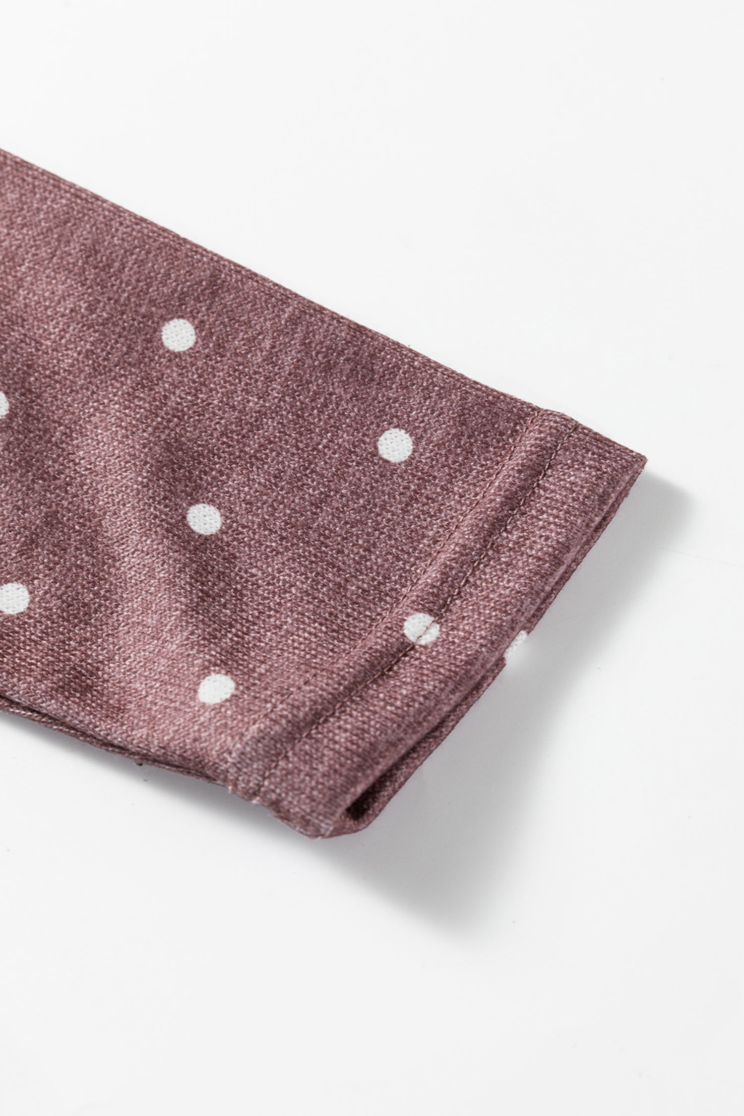 Polka Dot Long Sleeve Boat Neck Knit Top - Soft Everyday Tee