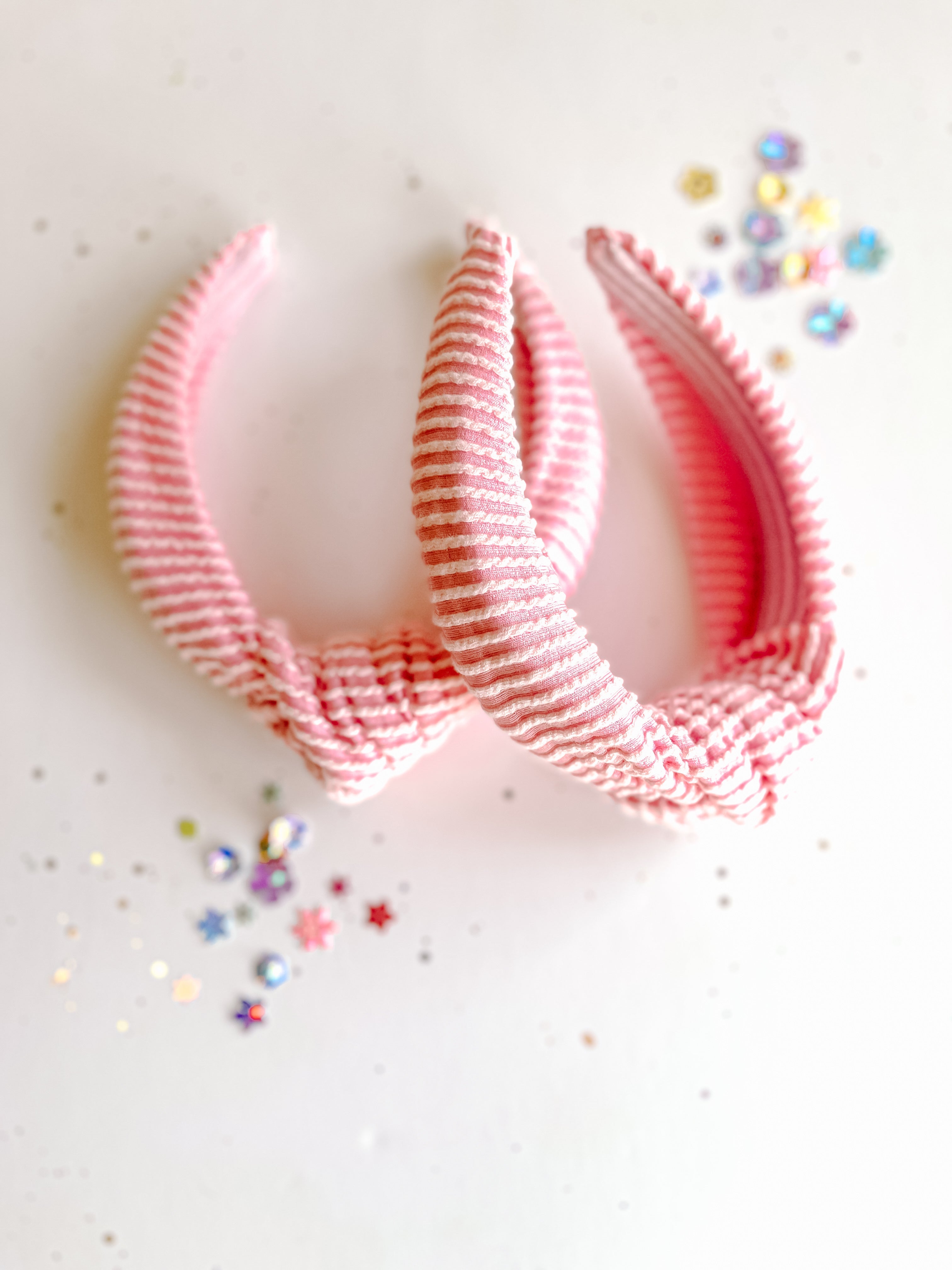 Light Pink Ribbed Knotted Headband