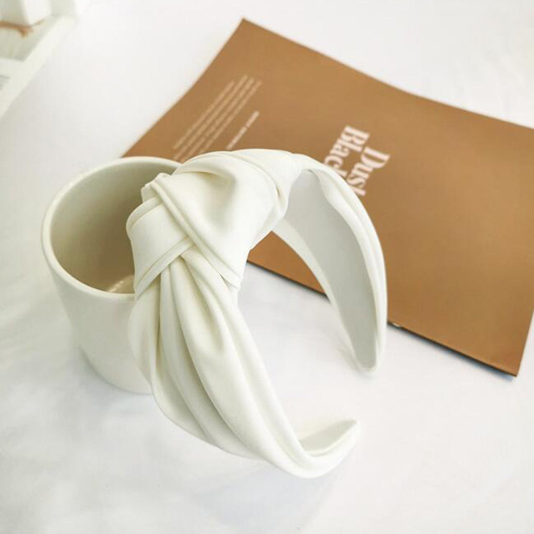 Wide Solid Color Knot Headband for Women - Stylish Hair Accessory - Image 15
