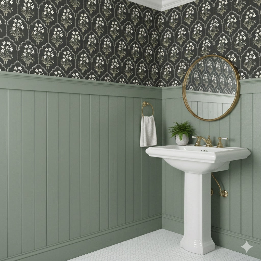 Oren Floral Wallpaper, Traditional Peel and Stick Wall Decor