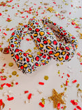 White Red Gold Leopard Knotted Headband R2S