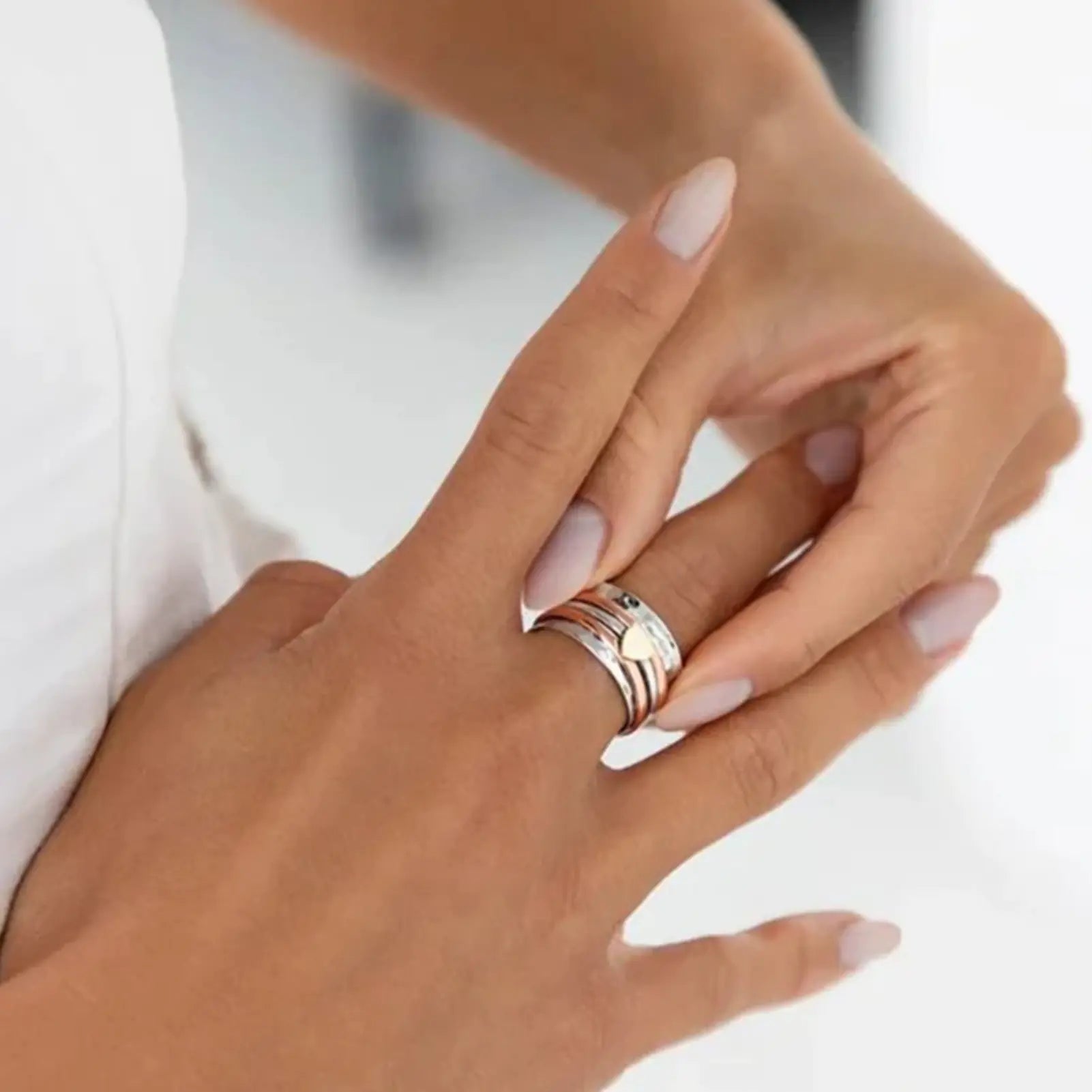 Cherish Self-Love With Heart Spinner Rings