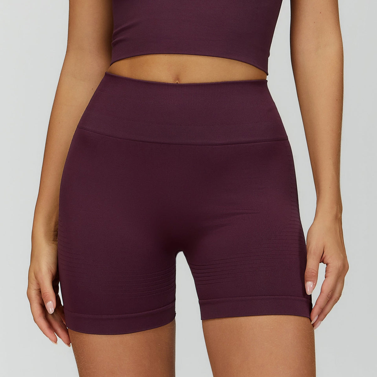 Women's High-Waist Tight Yoga Shorts for Running and Fitness