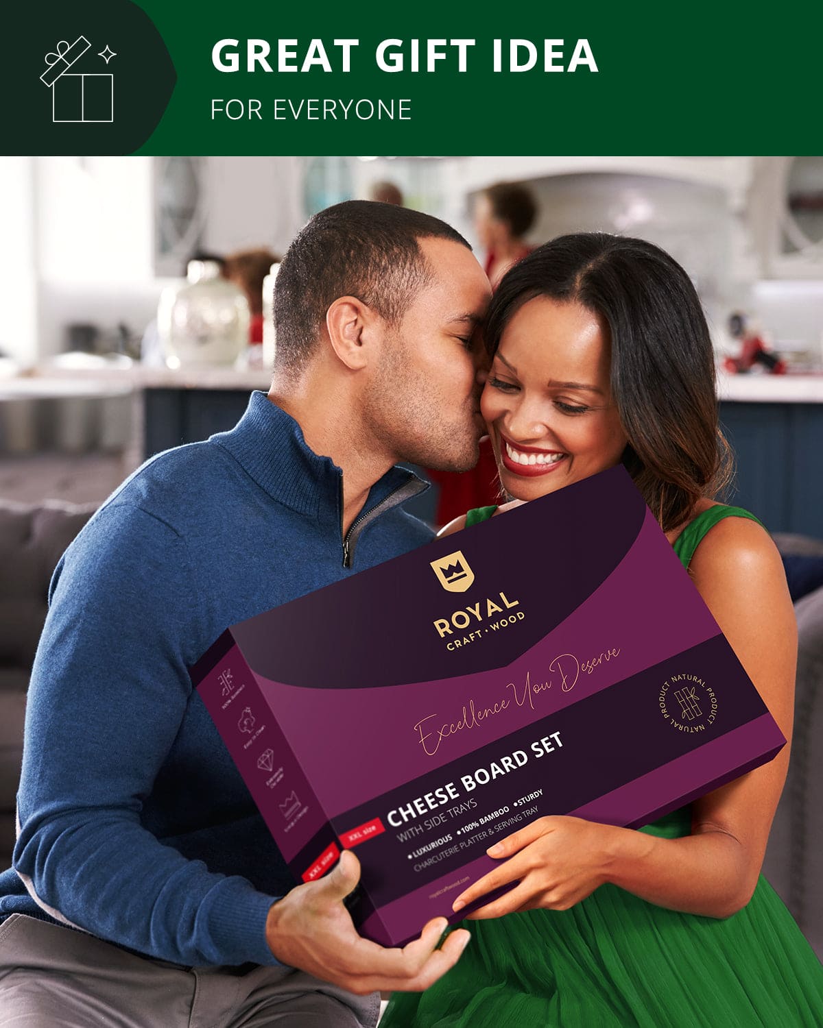 Cheese Board Set with Side Trays