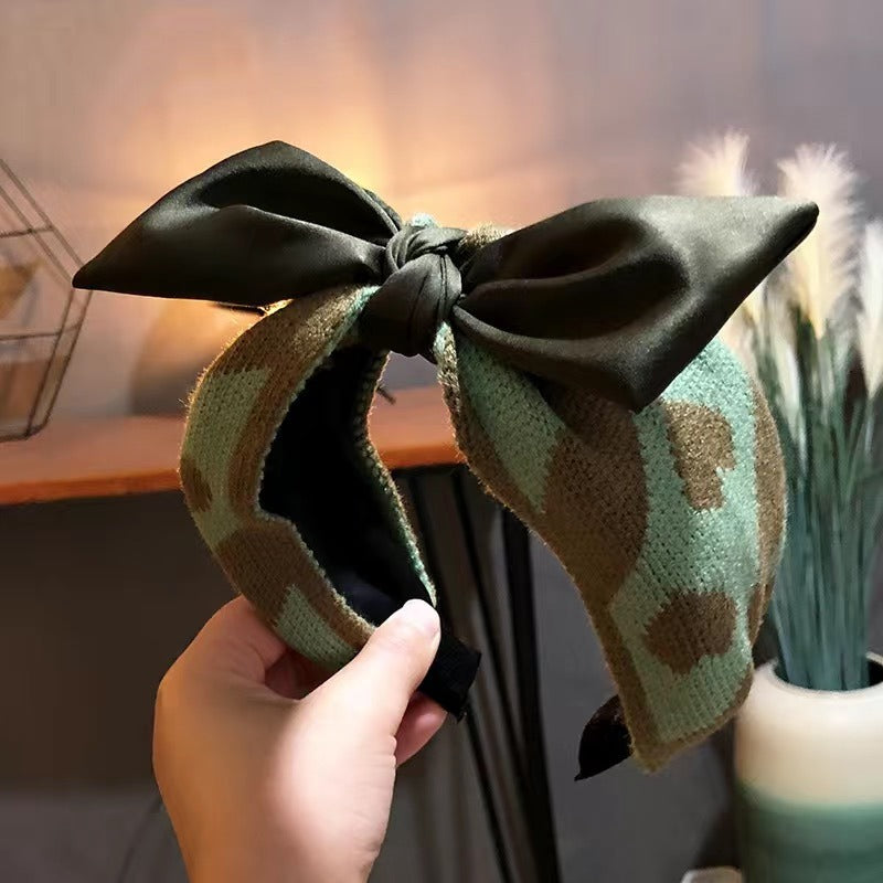 Winter Woolen Hair Band with Rabbit Ears Bow - Image 7