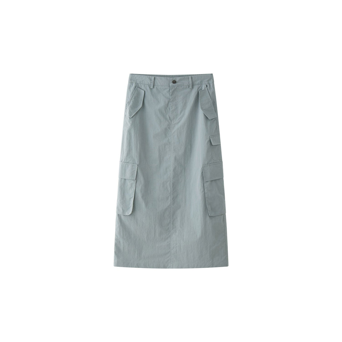Gray Workwear Maxi Skirt - Soft, Breathable, & H-Version Style - Image 5