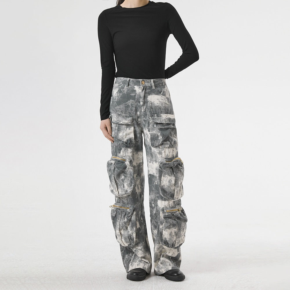 Women's High Waist Camouflage Cargo Pants Loose Fit Harajuku Style - Image 5