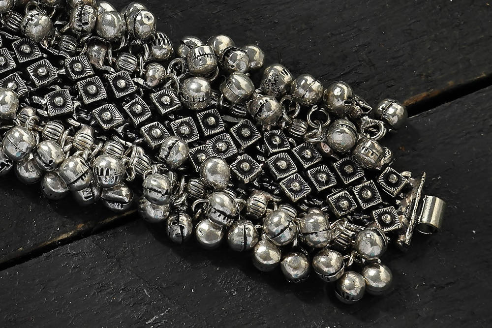 Handcrafted Oxidised Ghungroo Jingle Bracelet