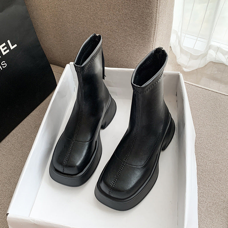 Women's Harajuku Style Chunky Platform Knee-High Boots - Image 12
