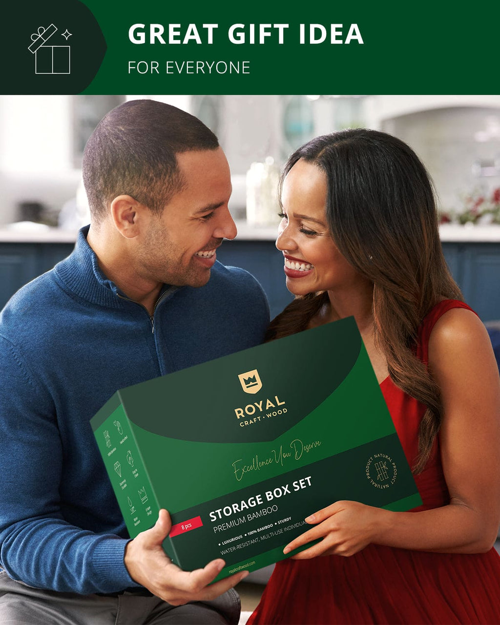 Storage Box Set of 8, Natural