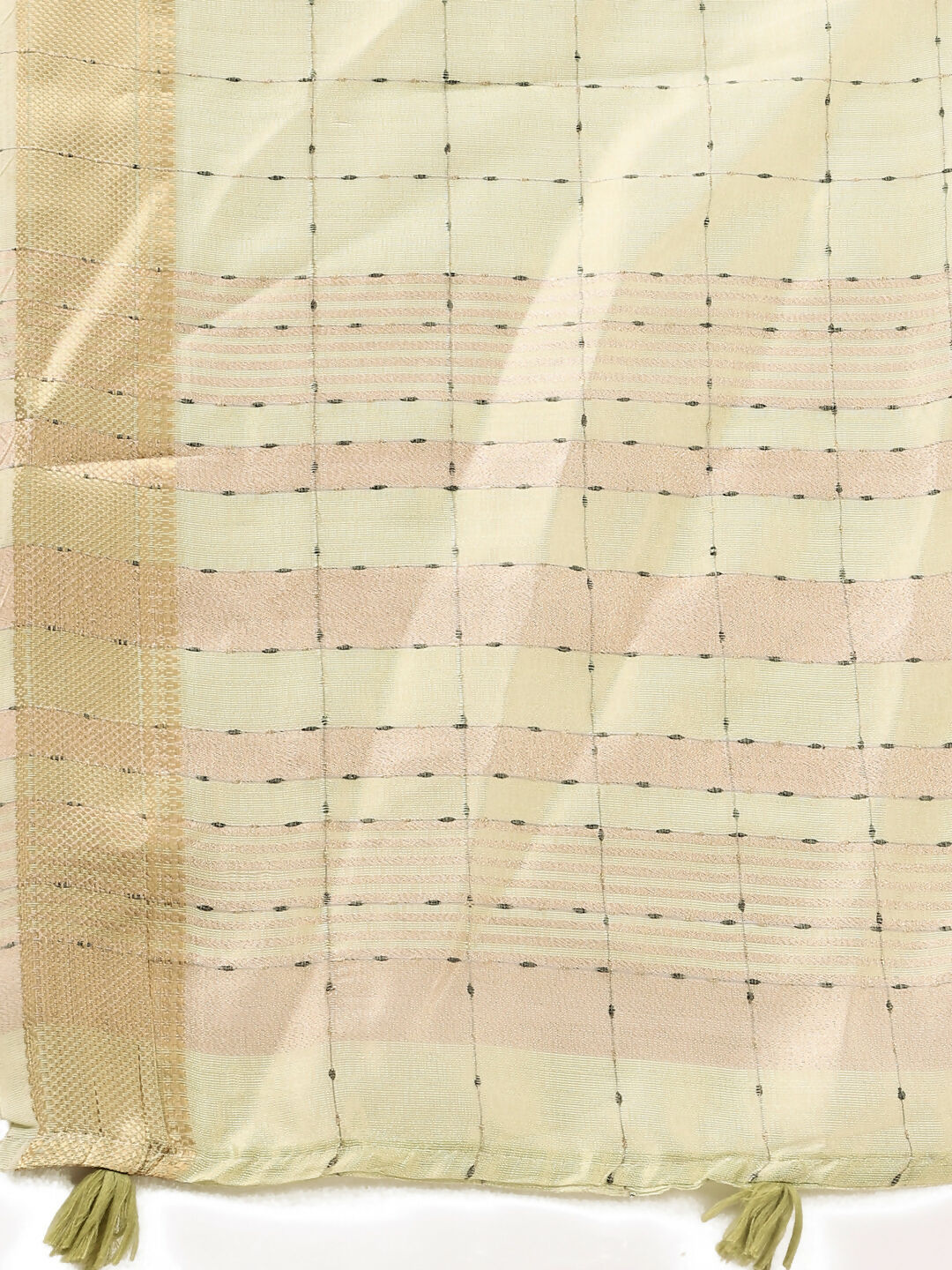 Gold Organza Saree with Yellow Blouse for Festive Occasions