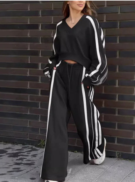 Women's Casual Long Sleeve and Pants Set (2 Pieces)