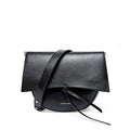 Versatile Leather Shoulder Bag with Retro Saddle Design