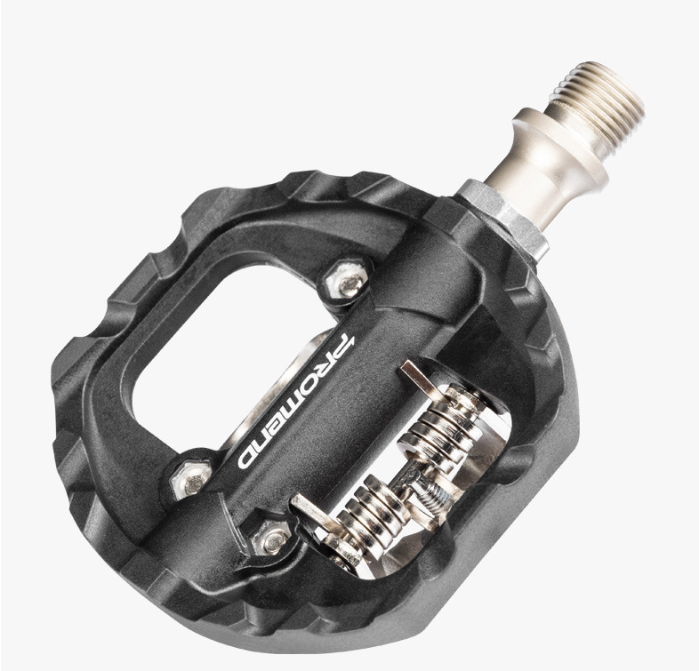 Black Nylon Mountain Clipless Bike Pedals with Cleats Set