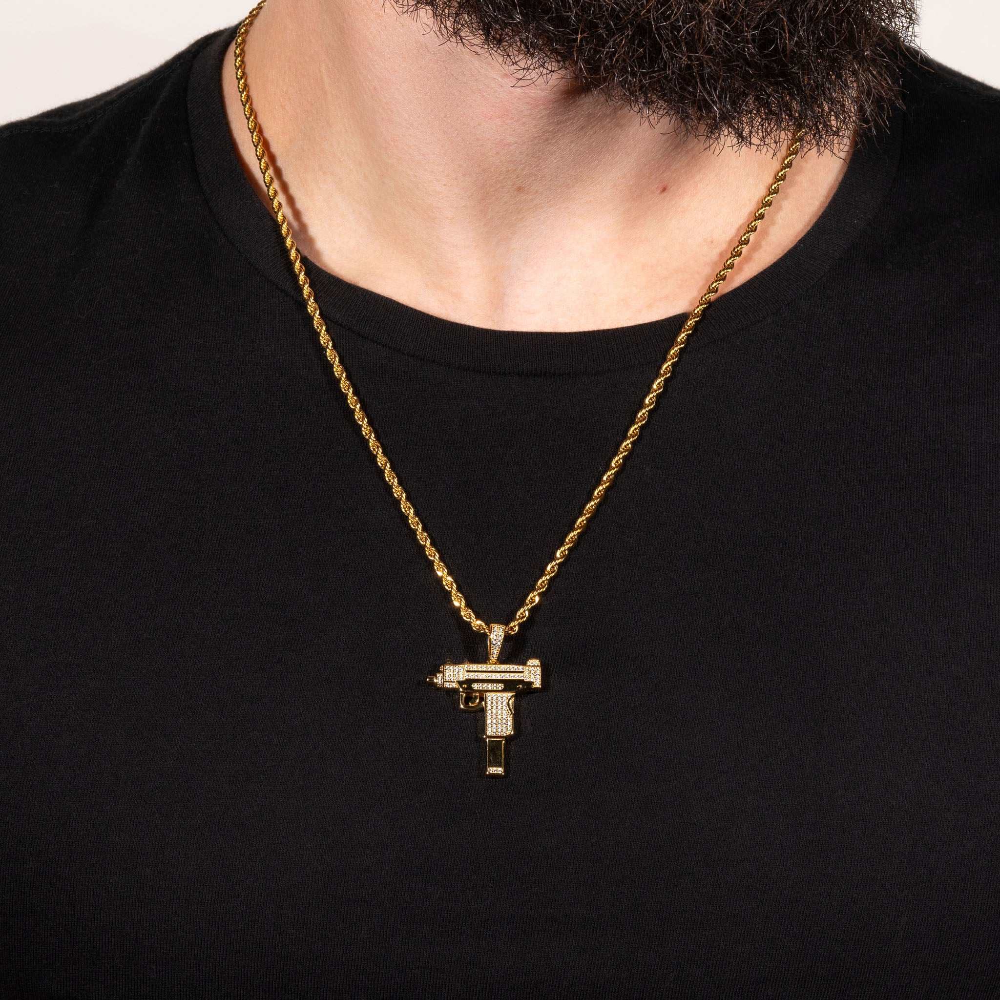 Uzi Pendant 925 Sterling Silver