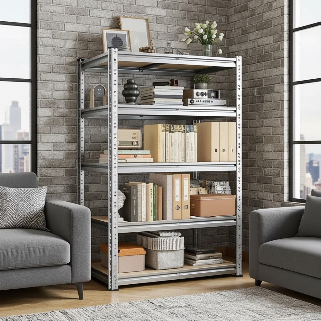 Industrial Heavy Duty Garage Shelving Rack, 2000lb Steel Shelf