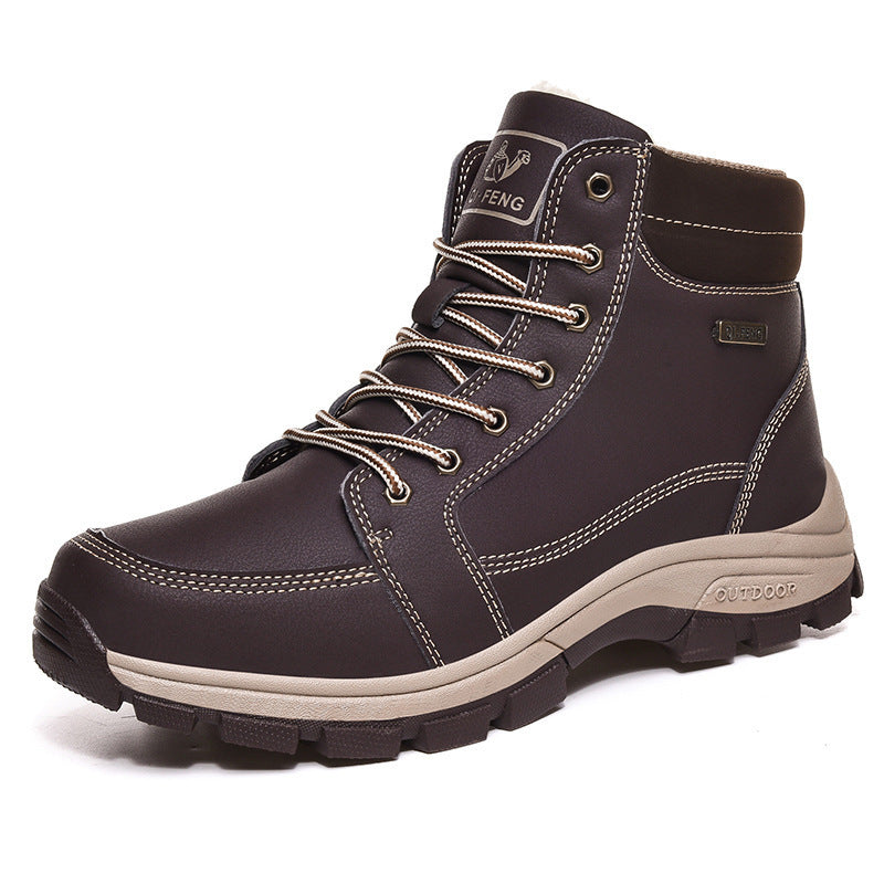 Waterproof Men's Winter Snow Boots with Reflective Detail